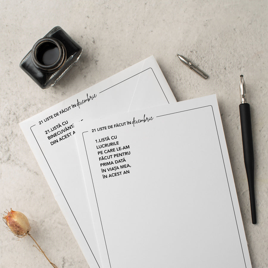 21 de liste de completat în decembrie