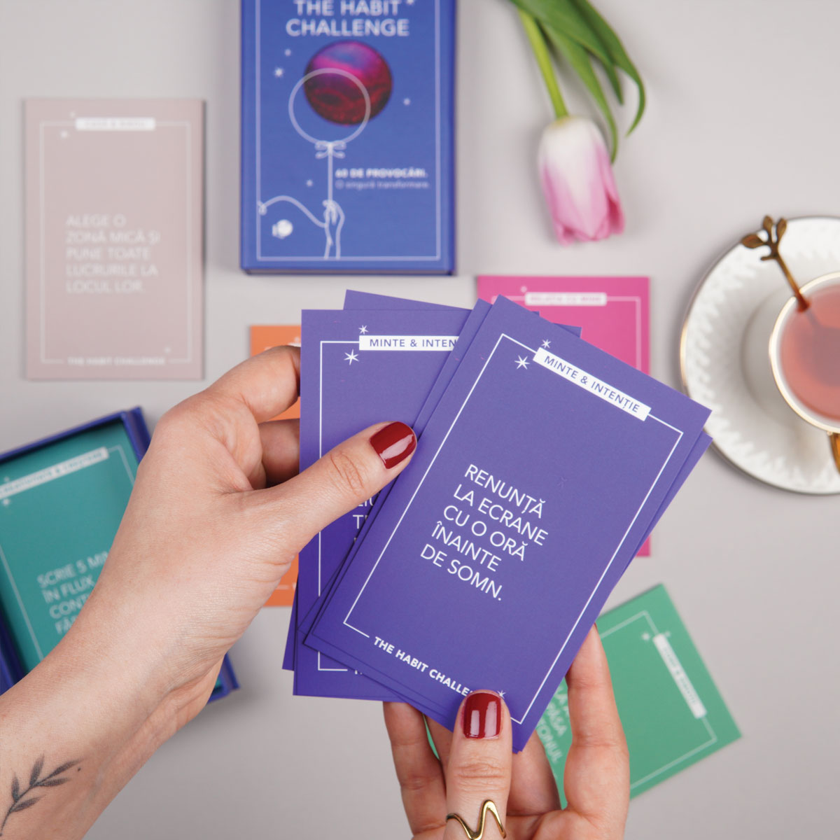 Joc pentru testarea obiceiurilor potrivite Habit Challenge provocare pentru formarea obiceiurilor prin pași mici minte si intenție habit challenge lady cozac