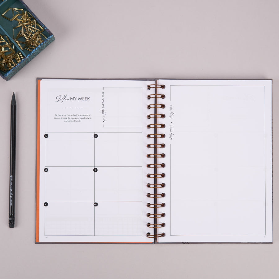 Planner A5 anual pentru barbati 365 Days - The Planning Guru