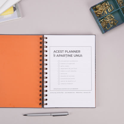 Planner A5 anual pentru barbati 365 Days - The Planning Guru