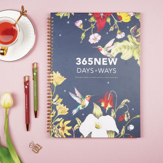 Planner anual nedatat A4 | 365 NEW DAYS | Organizare zilnică