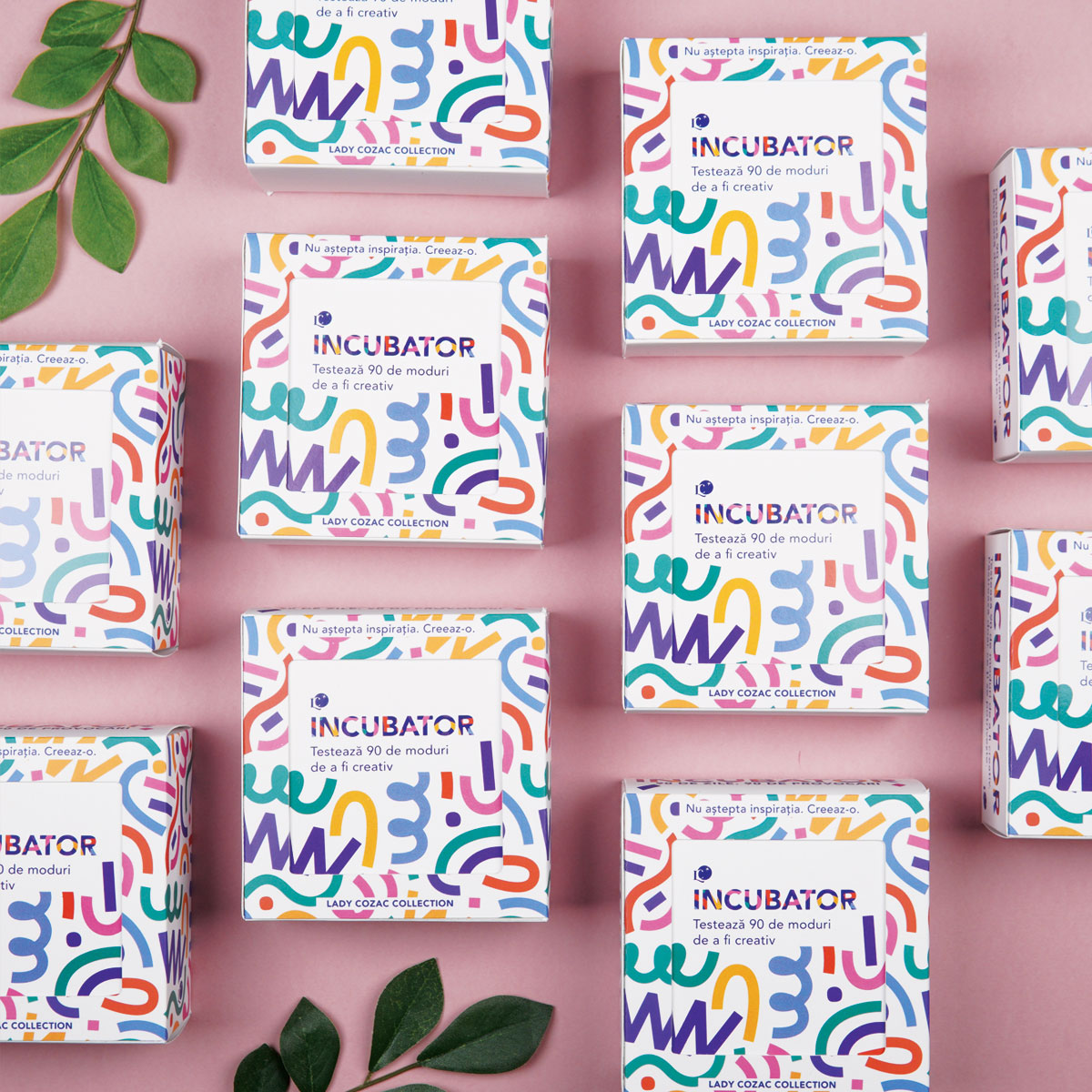 Set carduri cu 90 de provocări pentru creativitate și idei noi Set INCUBATOR – cutie set 90 de provocări pentru creativitate Lady Cozac