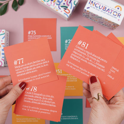 Set carduri cu 90 de provocări pentru creativitate set de cartonase cu provocari pentru stimularea creativitatii_lady cozac