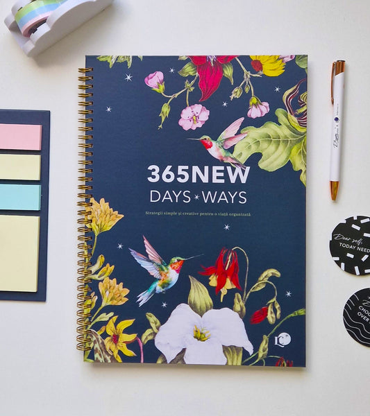 365 NEW DAYS Planner anual nedatat | Organizare zilnică | A4