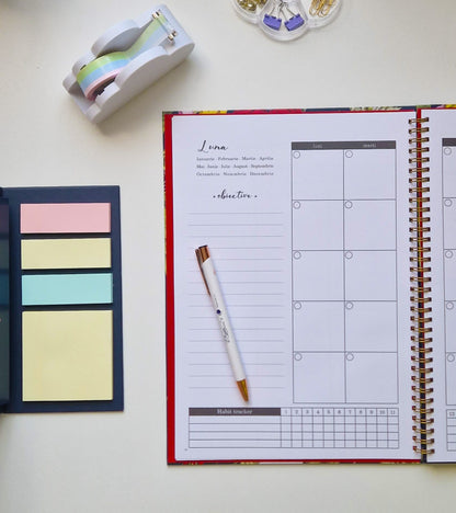 365 NEW DAYS Planner anual nedatat | Organizare zilnică | A4