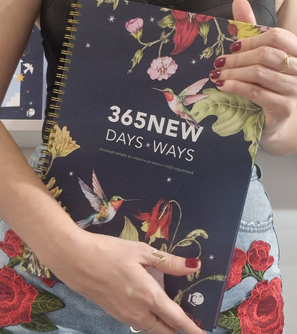 365 NEW DAYS Planner anual nedatat | Organizare zilnică | A4